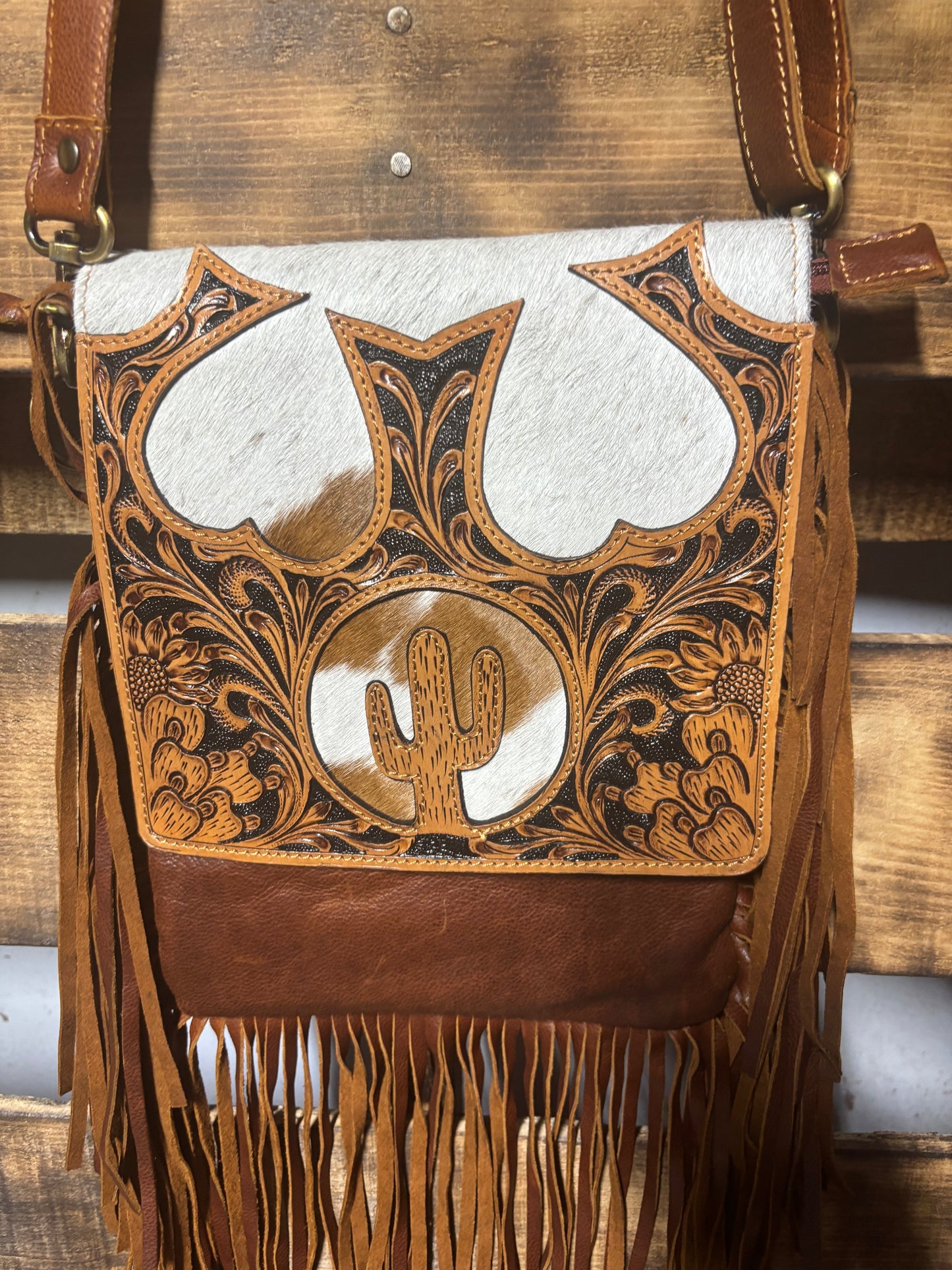 Cactus Cowhide Purse