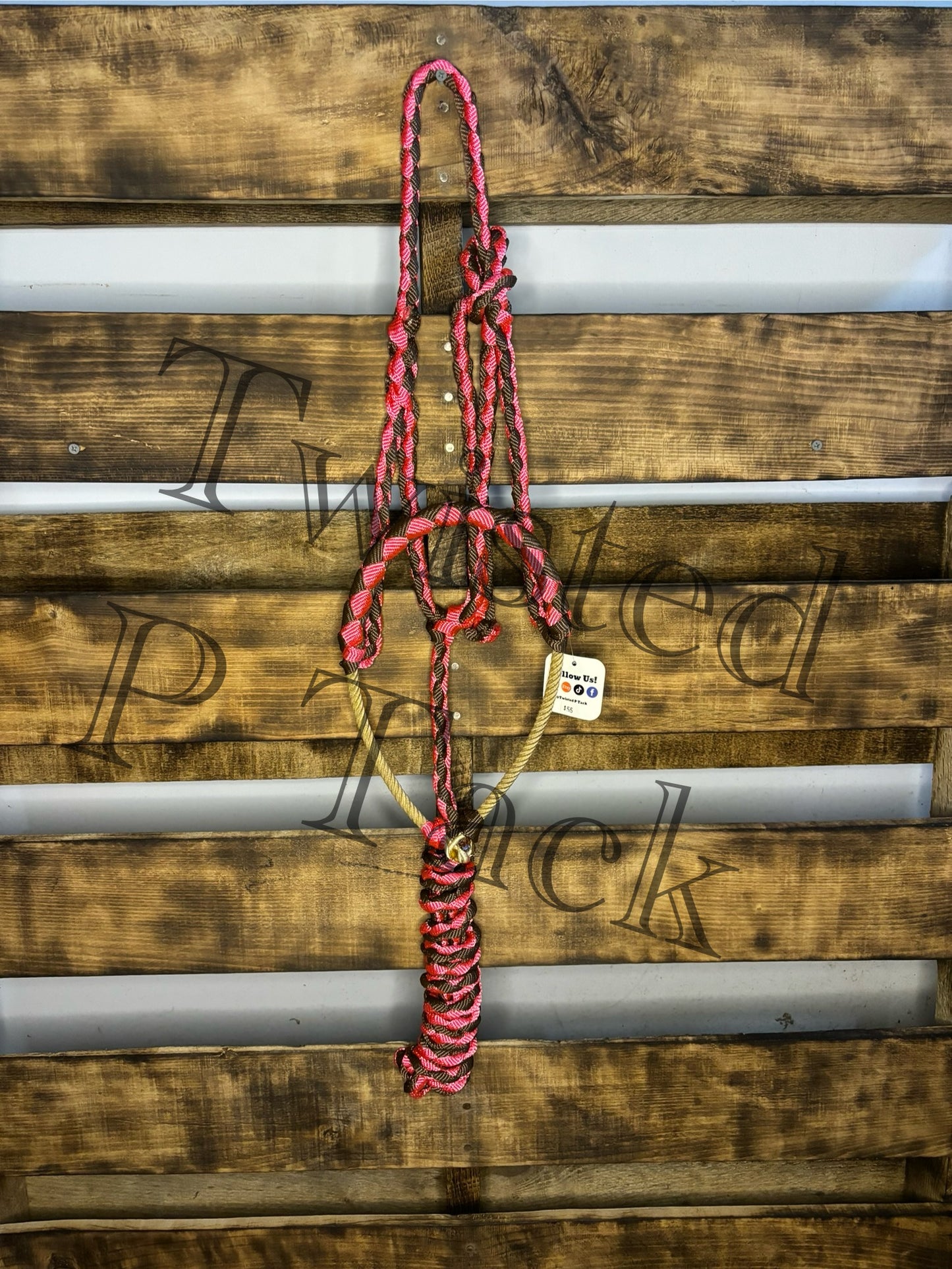 Pink & Brown Lariat NoseBand Halter