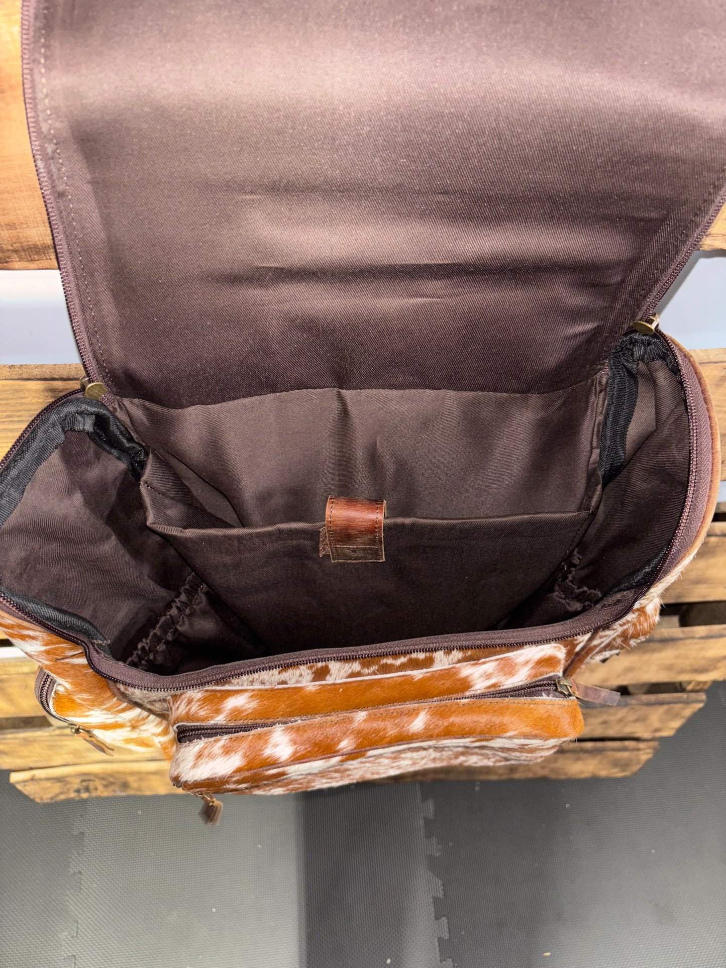 Bootstitch Tan Cowhide Leather Backpack