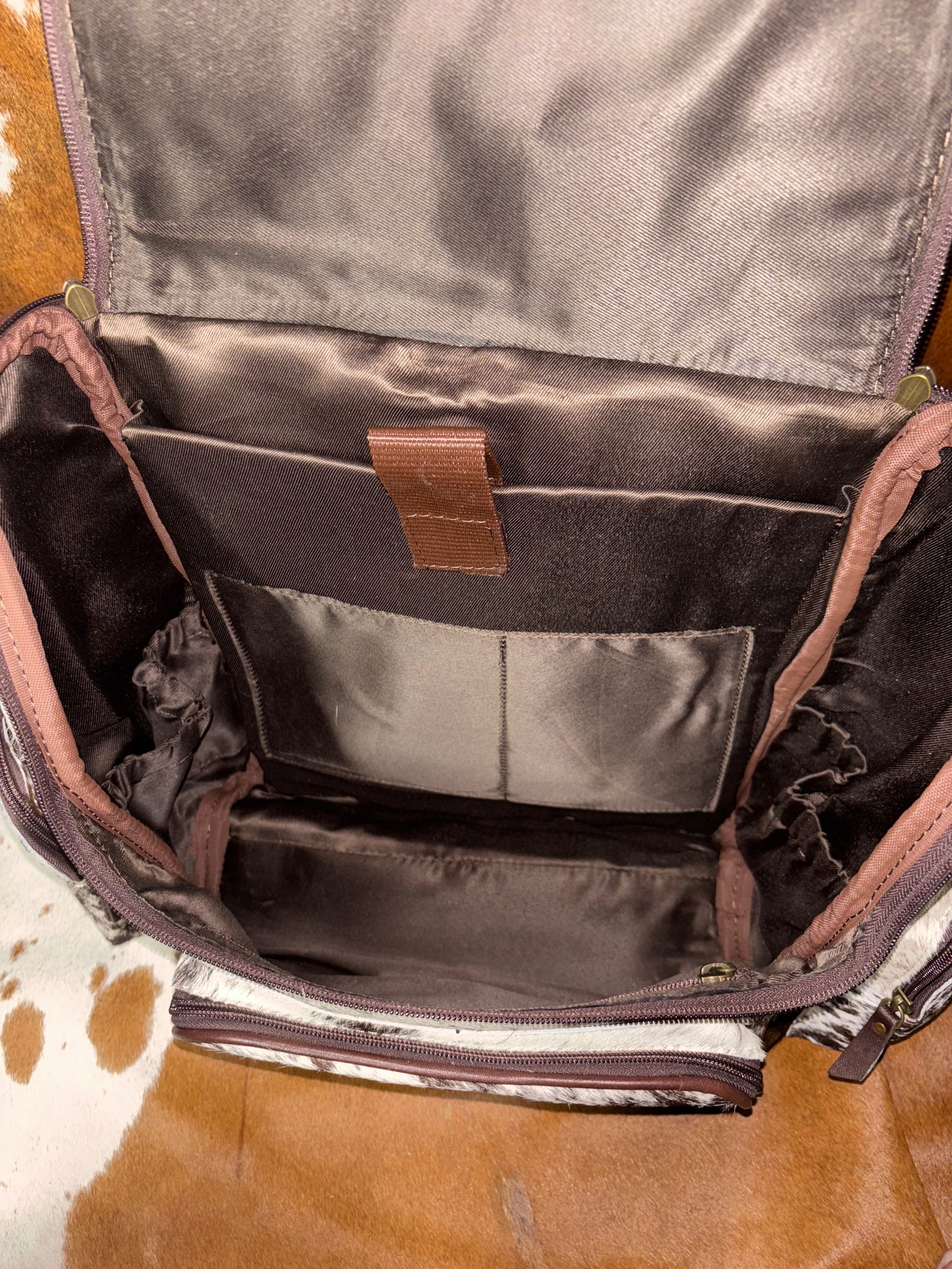 Tooled leather & Cowhide Backpack