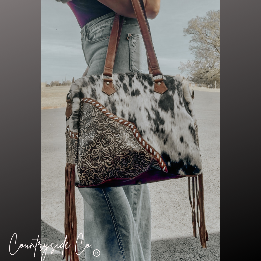 Laramie Cowhide Tooled Leather Concealed Carry Bag, Summer Edition Limited Made