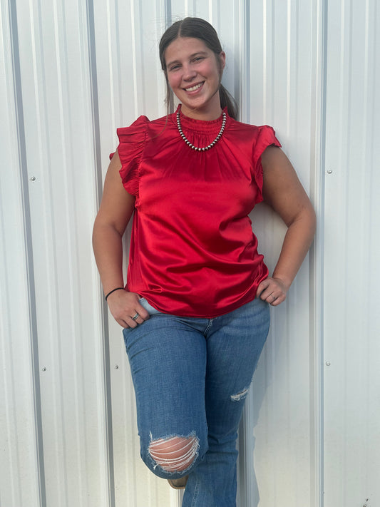 Babydoll Red Top