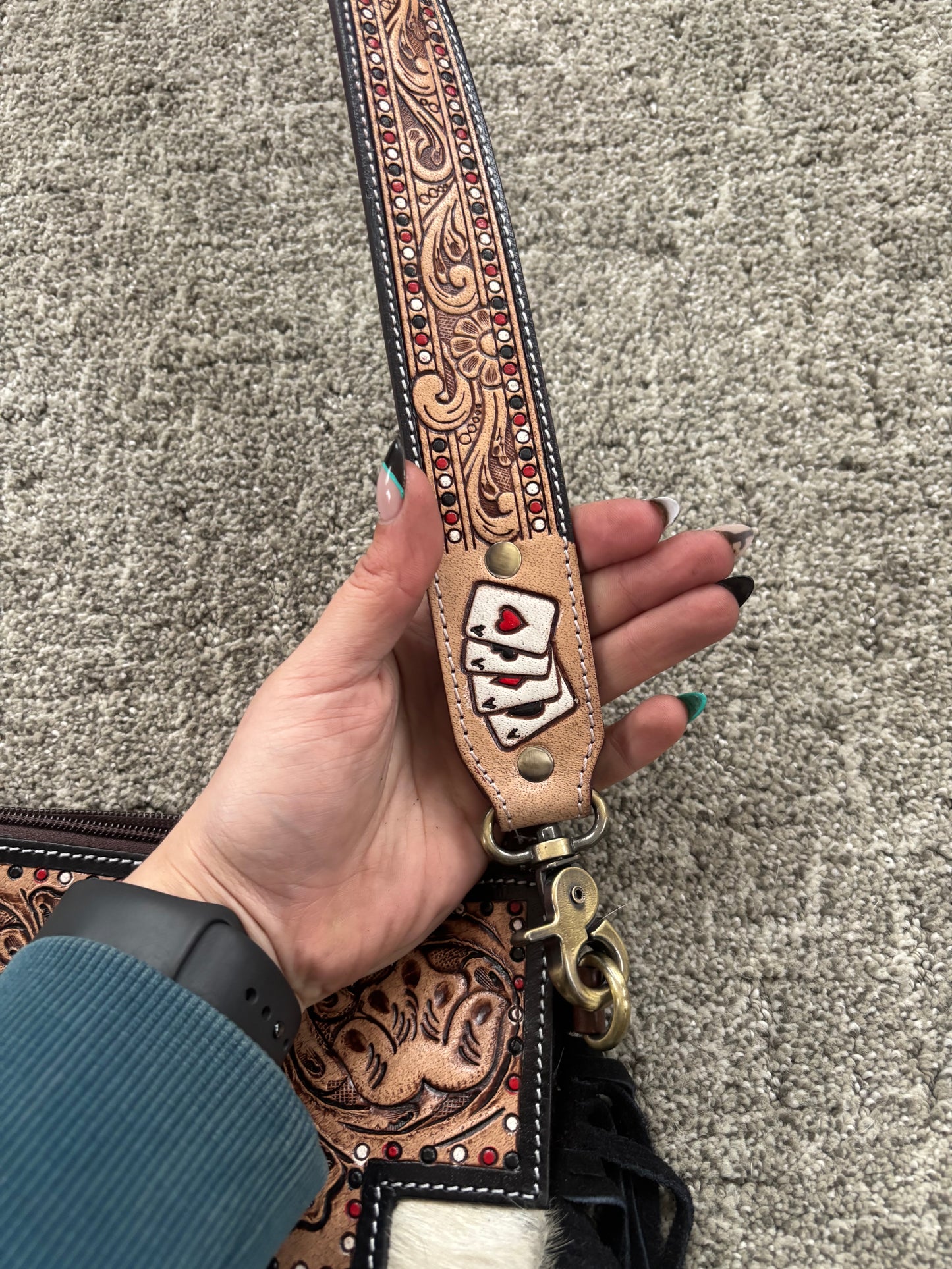 Card Cowhide Purse