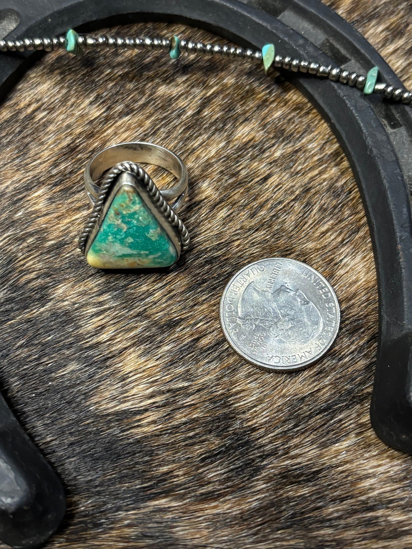 Native American Navajo Handmade Sterling silver Royston Turquoise Ring