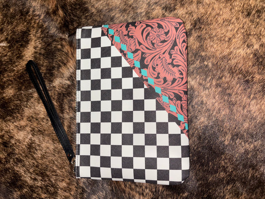 Cowgirl Checker Cosmetic Bag