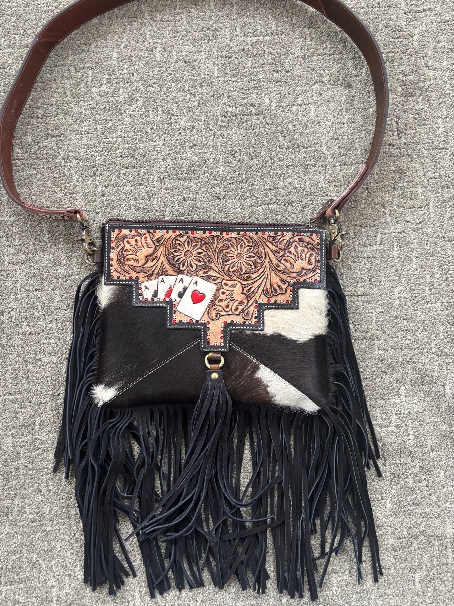 Card Cowhide Purse
