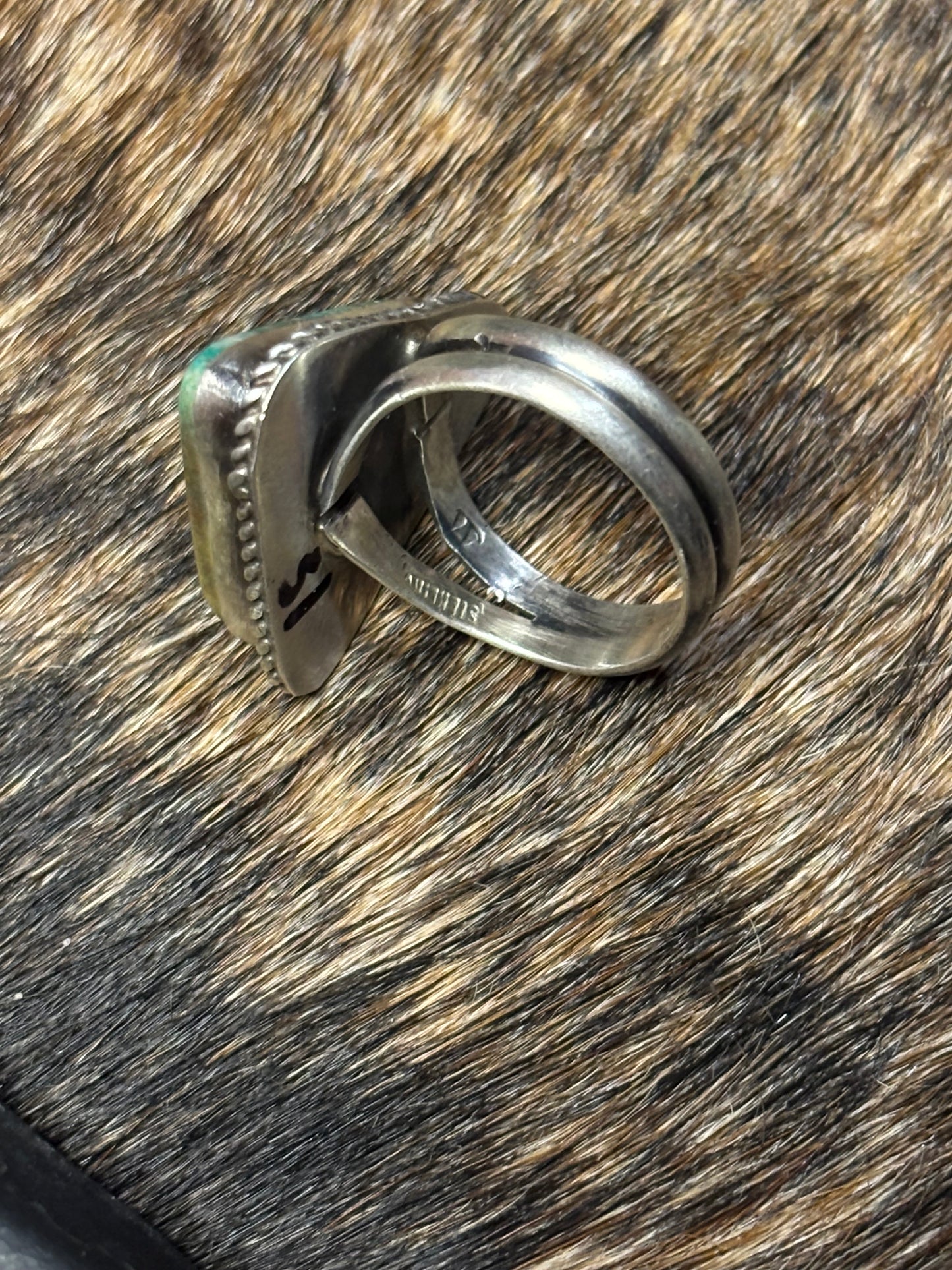 Native American Navajo Handmade Sterling silver Royston Turquoise Ring