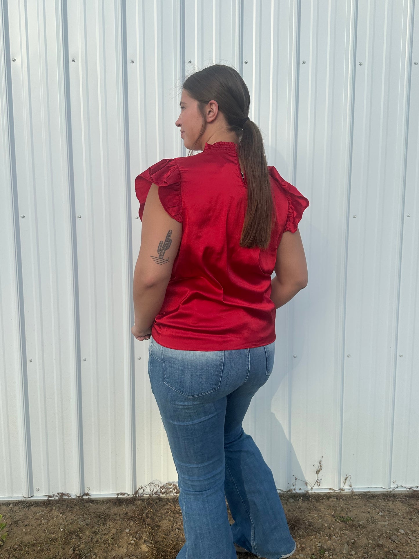 Babydoll Red Top