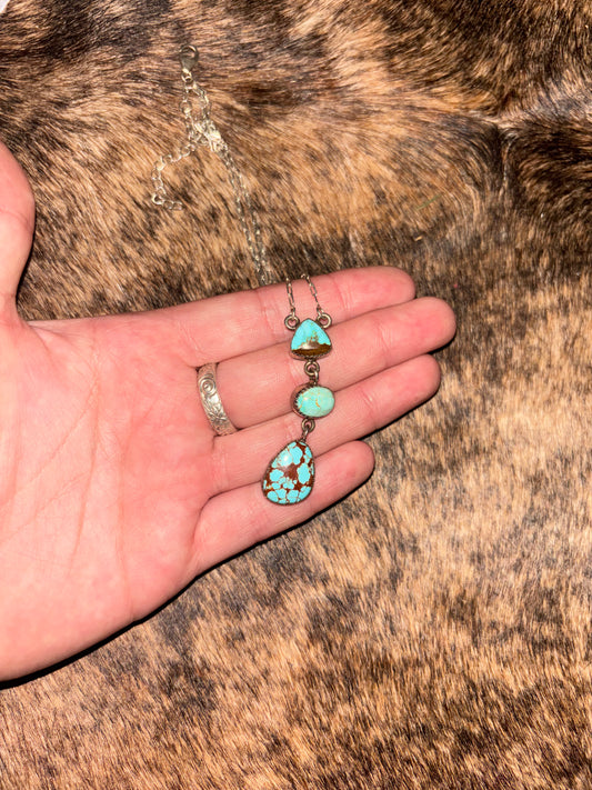 3 Stone #8 Turquoise Drop