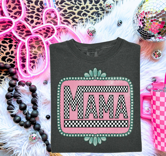 Checkered Mama Graphic Tee