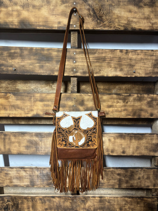 Cactus Cowhide Purse