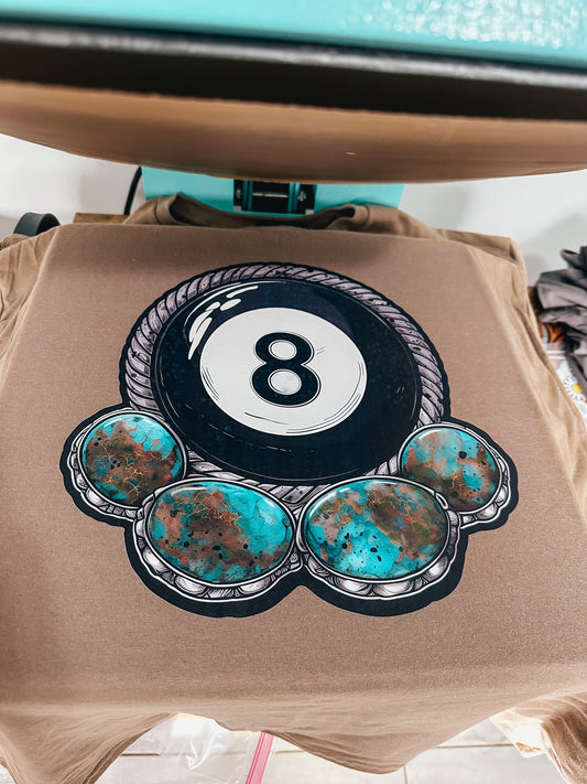Turquoise 8Ball Graphic Tee