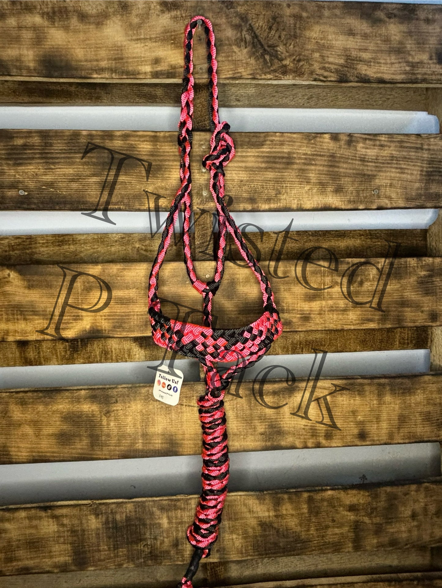 Pink & Black Mule Tape Halter