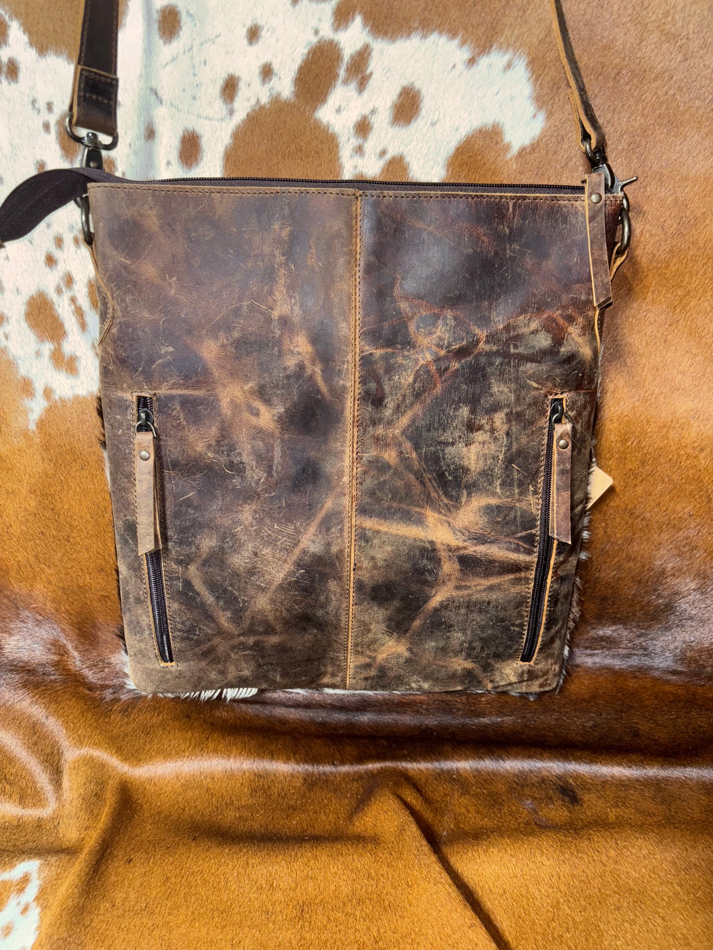 Cowhide Tooled Purse