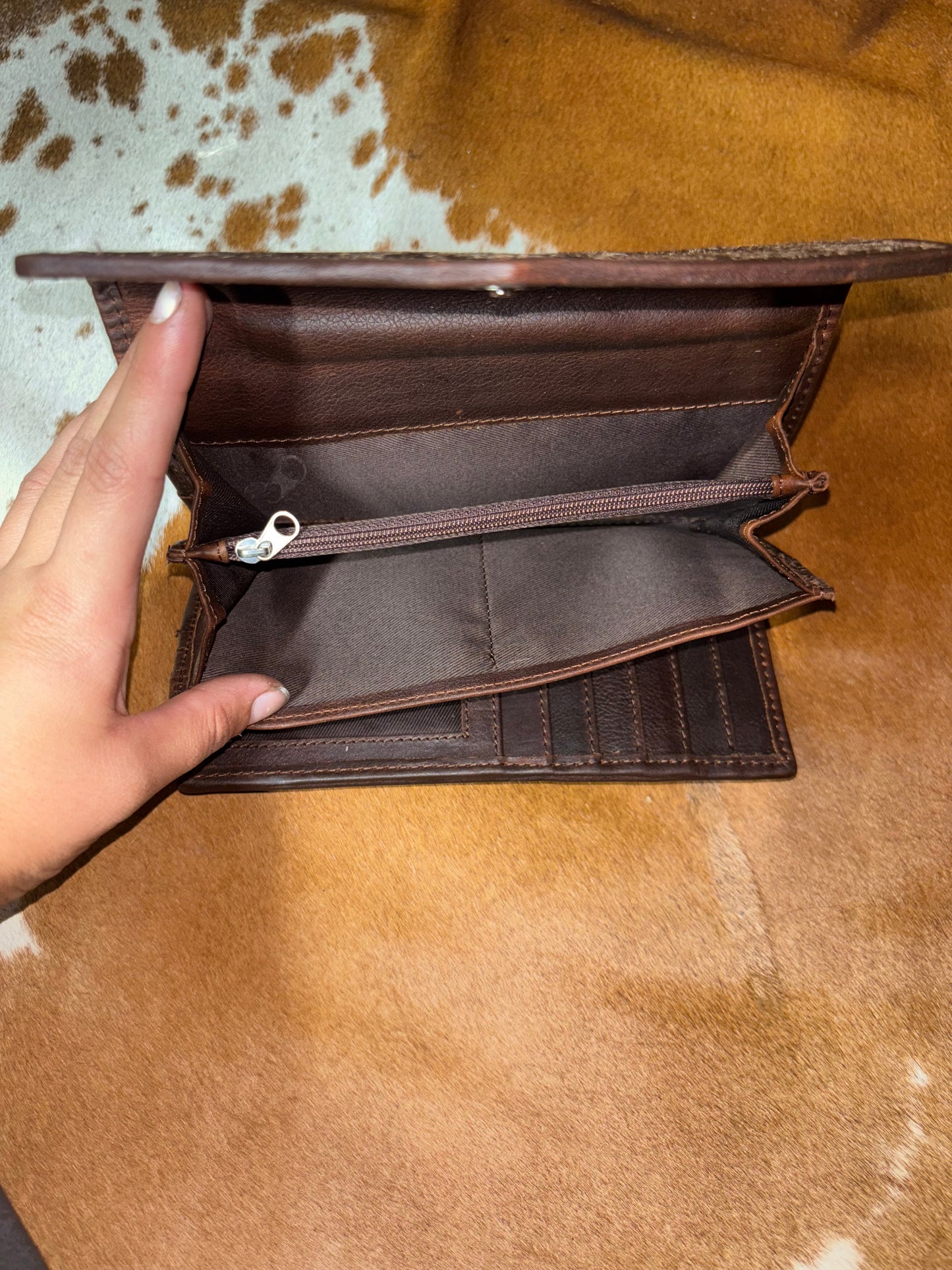 All Brown Cowhide Wallet
