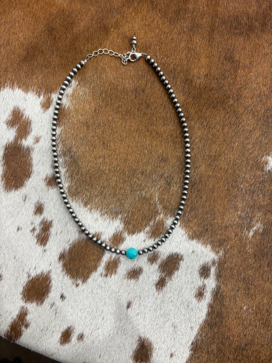 Navajo Pearl & Turquoise Necklace