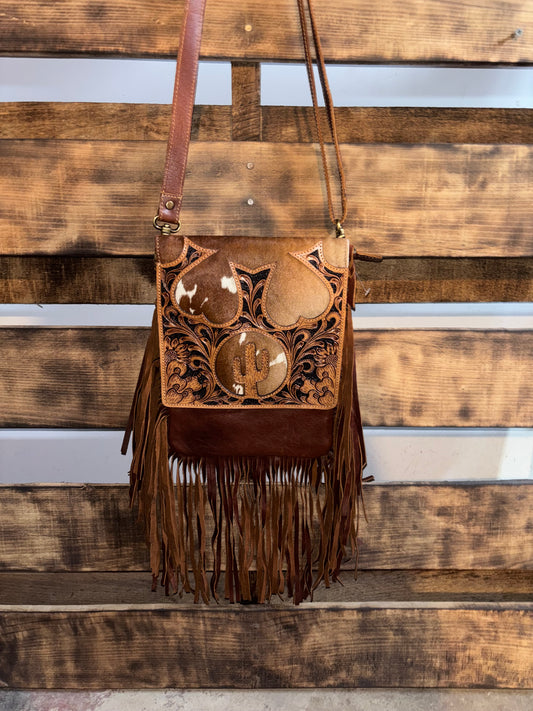 Cactus Cowhide Purse