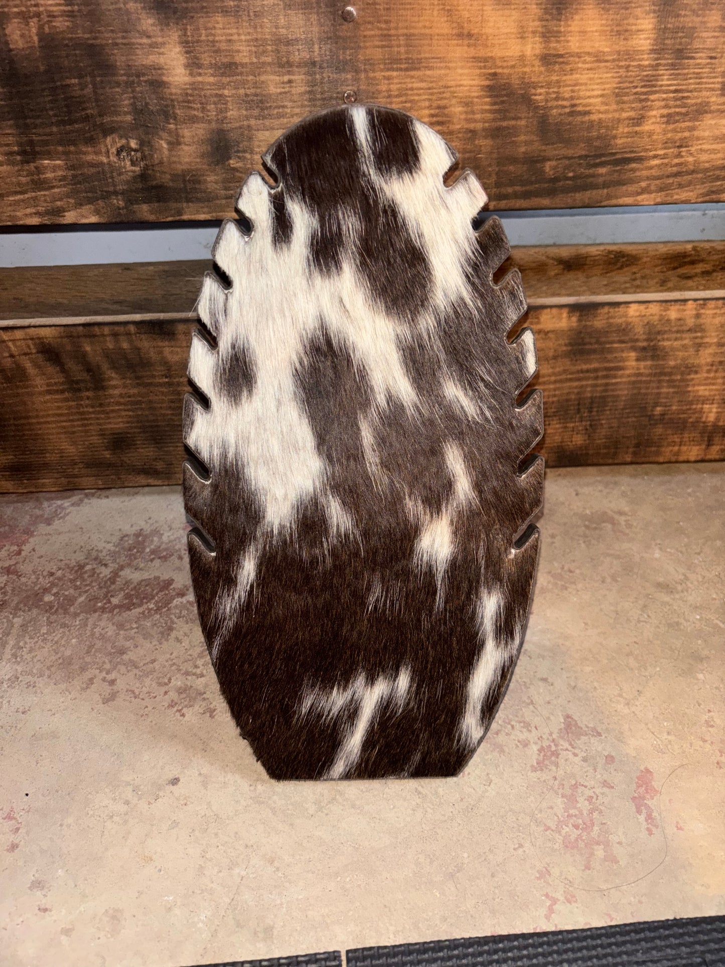 All Cowhide Necklace Display Stand