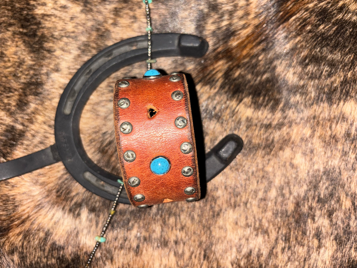 Heart Turquoise Leather Bracelet