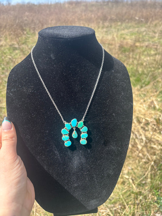 Sterling silver Turquoise HADA Necklace
